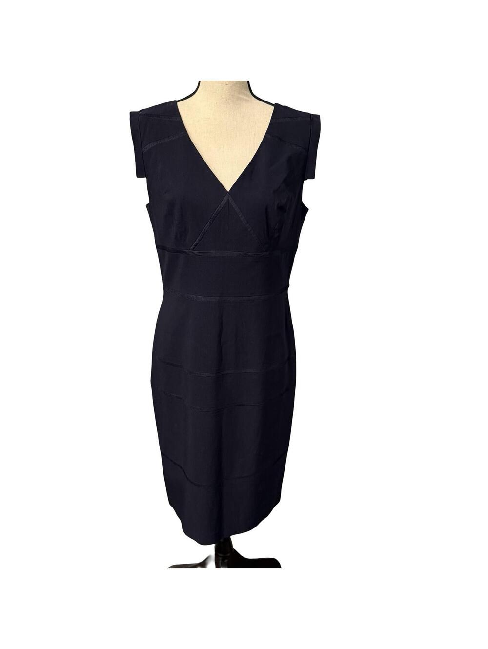 Adrianna Papell Navy Blue Sleeveless Dress Size 14